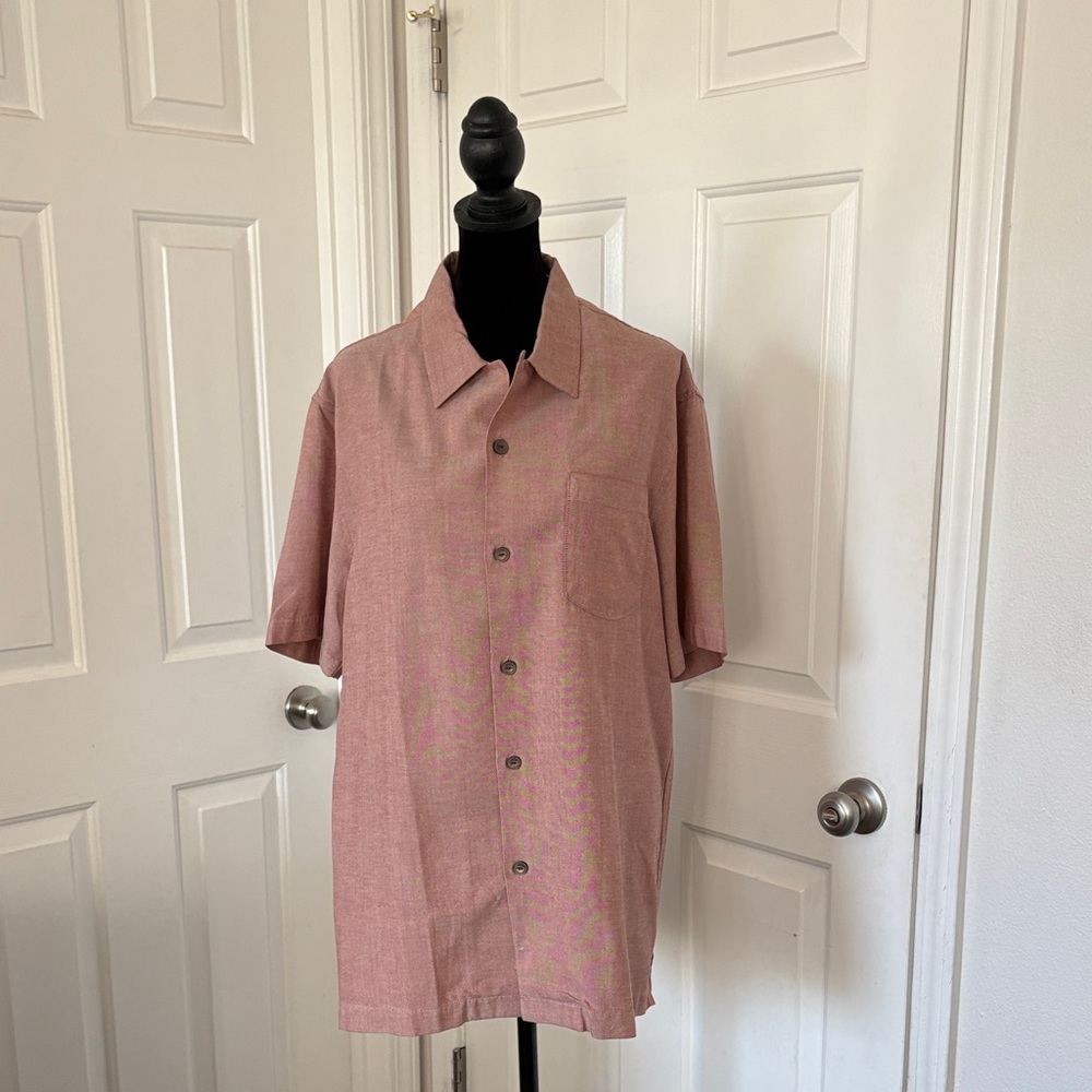 Tommy Bahama NWT Men's Ocean Oxford Button Down Shirt in Burnt Copper.